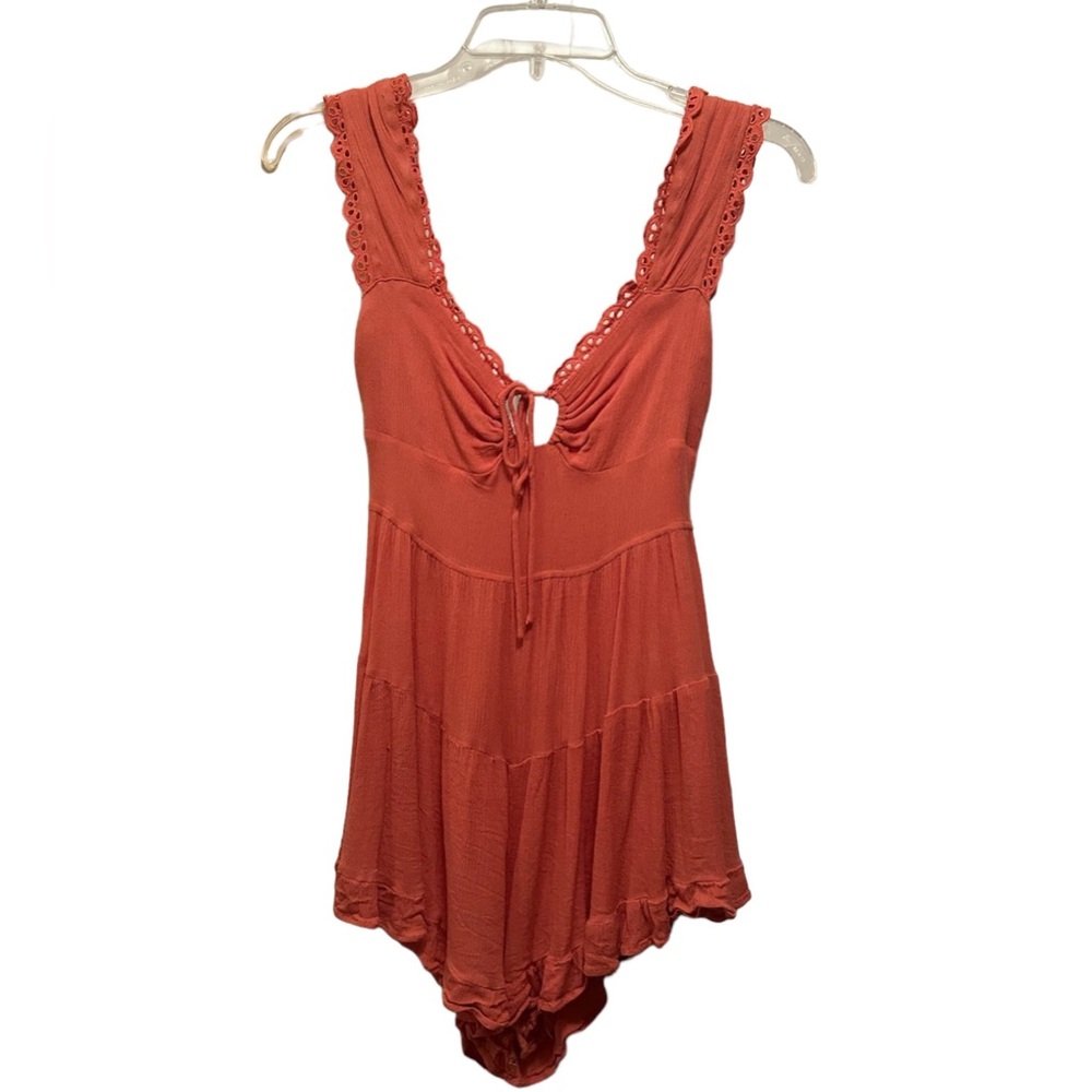 Orange Vestique Romper